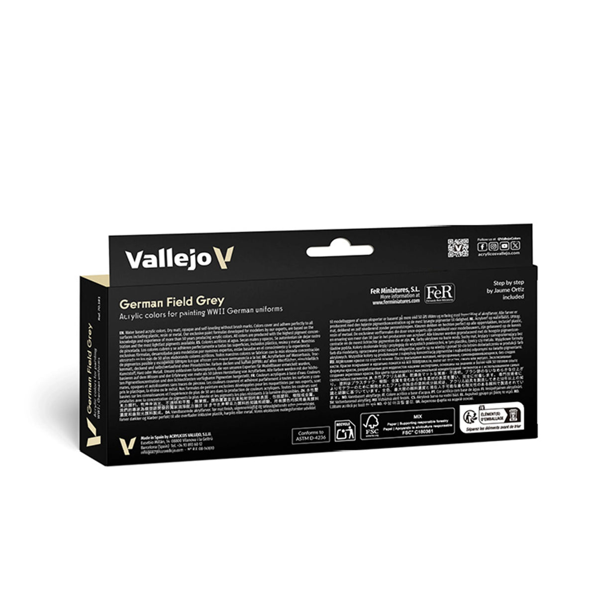 Vallejo Model Color: German Field Grey Set by Jaume Ortiz (8 x 18 ml)