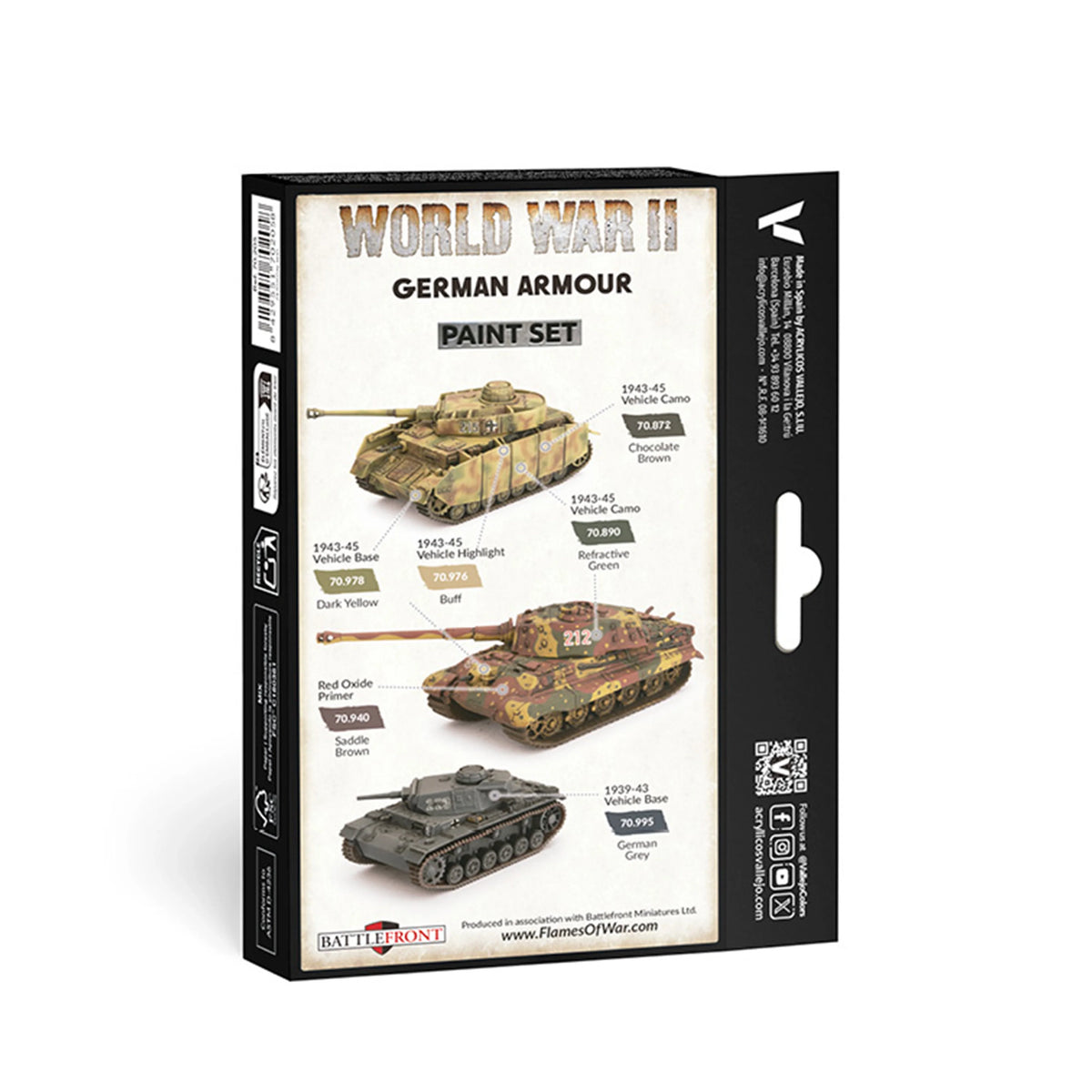 Vallejo Model Color: WWII German Armour Set (6 x 18 ml)