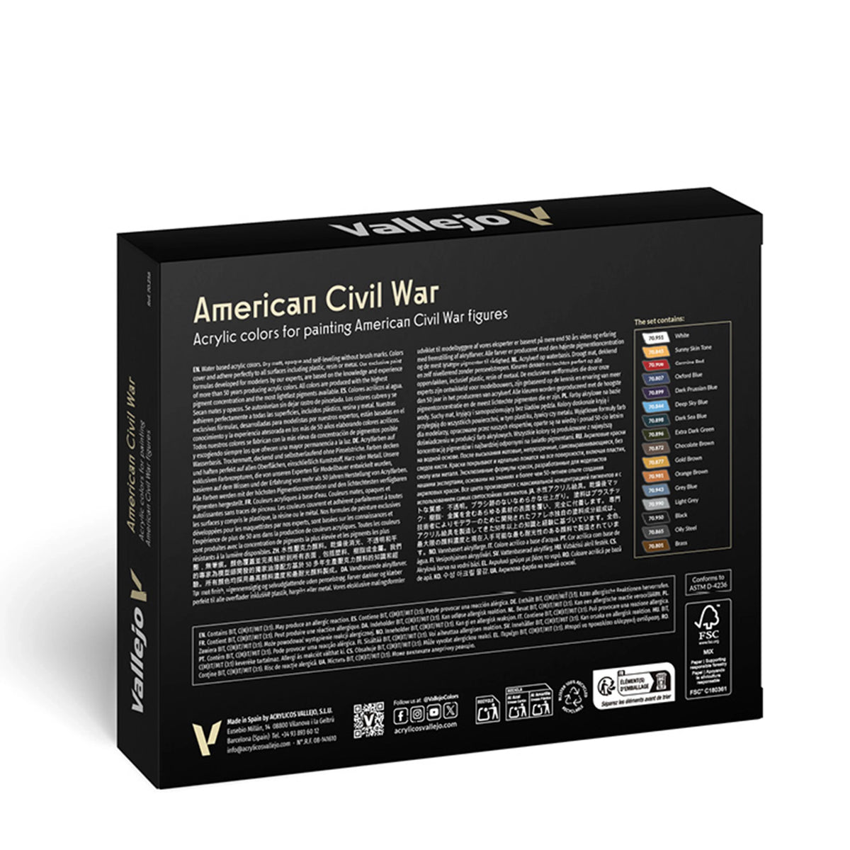 Vallejo Model Color: American Civil War Set (16 x 18ml)