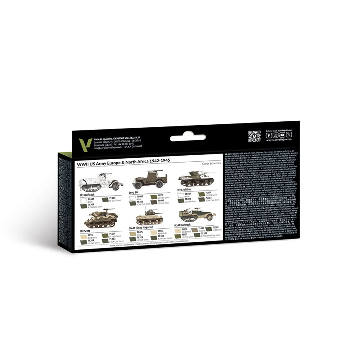 Vallejo Model Air Set: WWII US Army Europe & North Africa 1942-1945