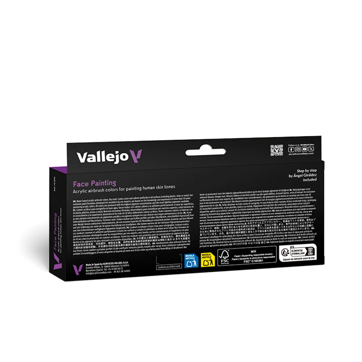 Vallejo Game Air Face Painting Paint Set by Ángel Giráldez