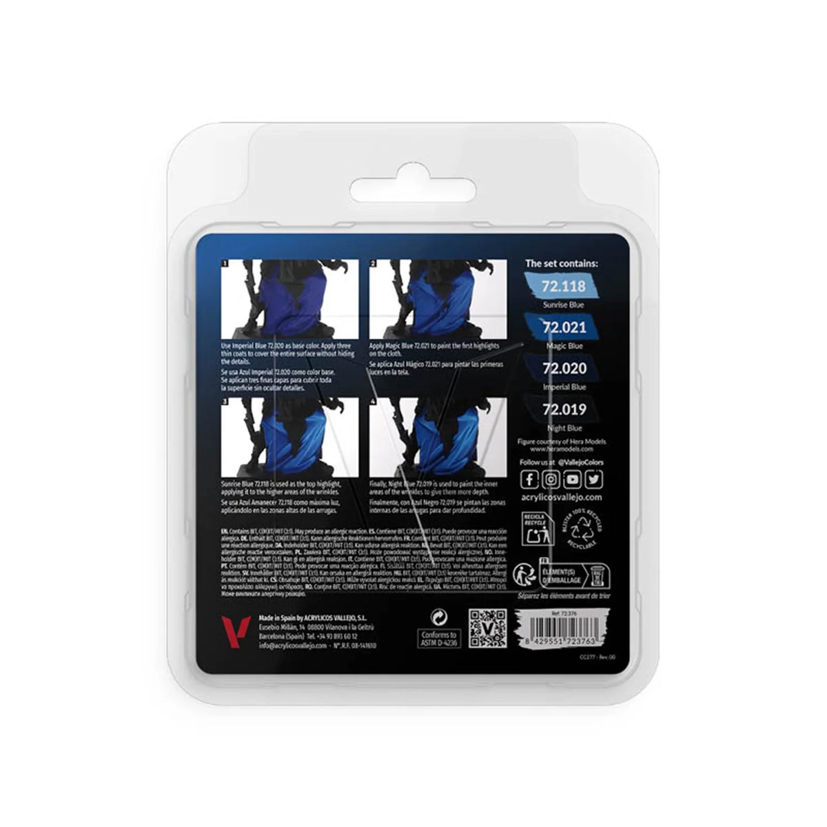 Vallejo Game Color Blue Color Paint Set