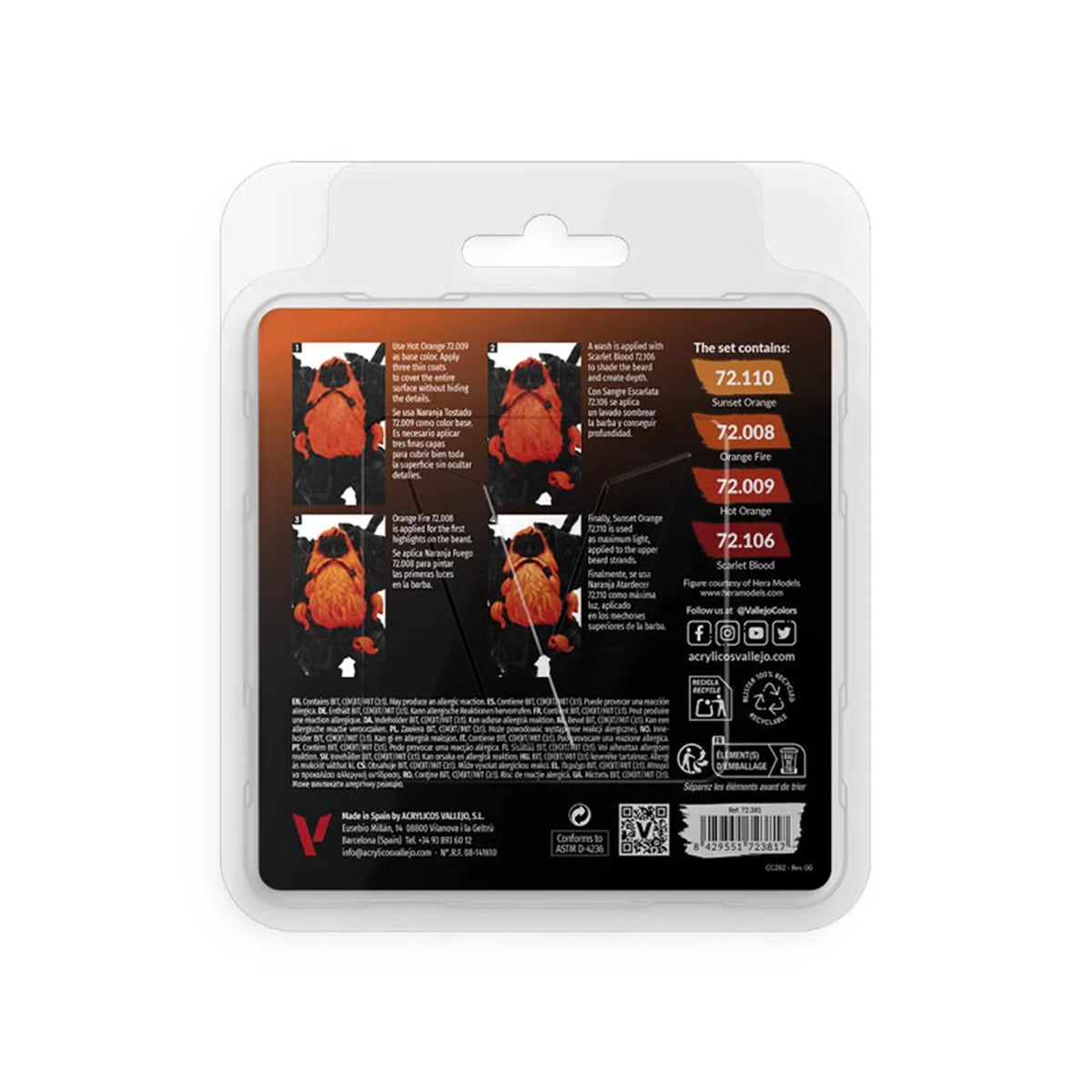 Vallejo Game Color Orange Color Paint Set