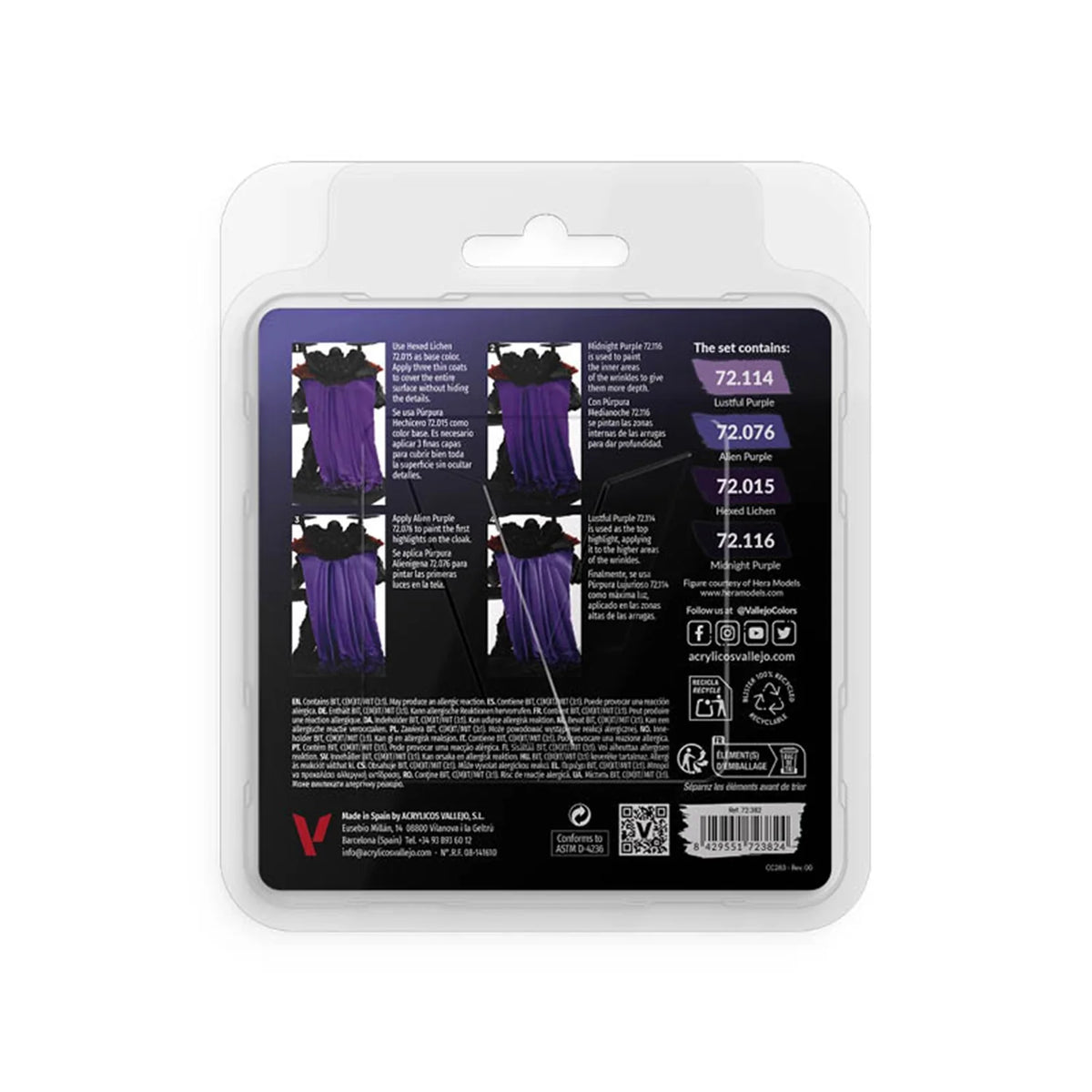 Vallejo Game Color Purple Color Paint Set