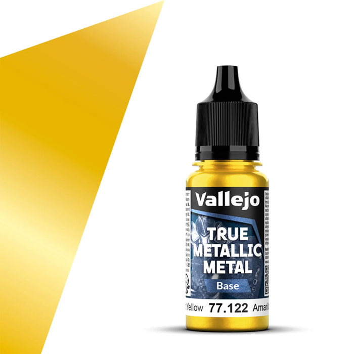 Vallejo True Metallic Metal Base: Radiant Yellow (18ml)
