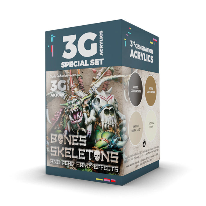 AK Interactive AK1069 Bones & Skeletons Paint Set