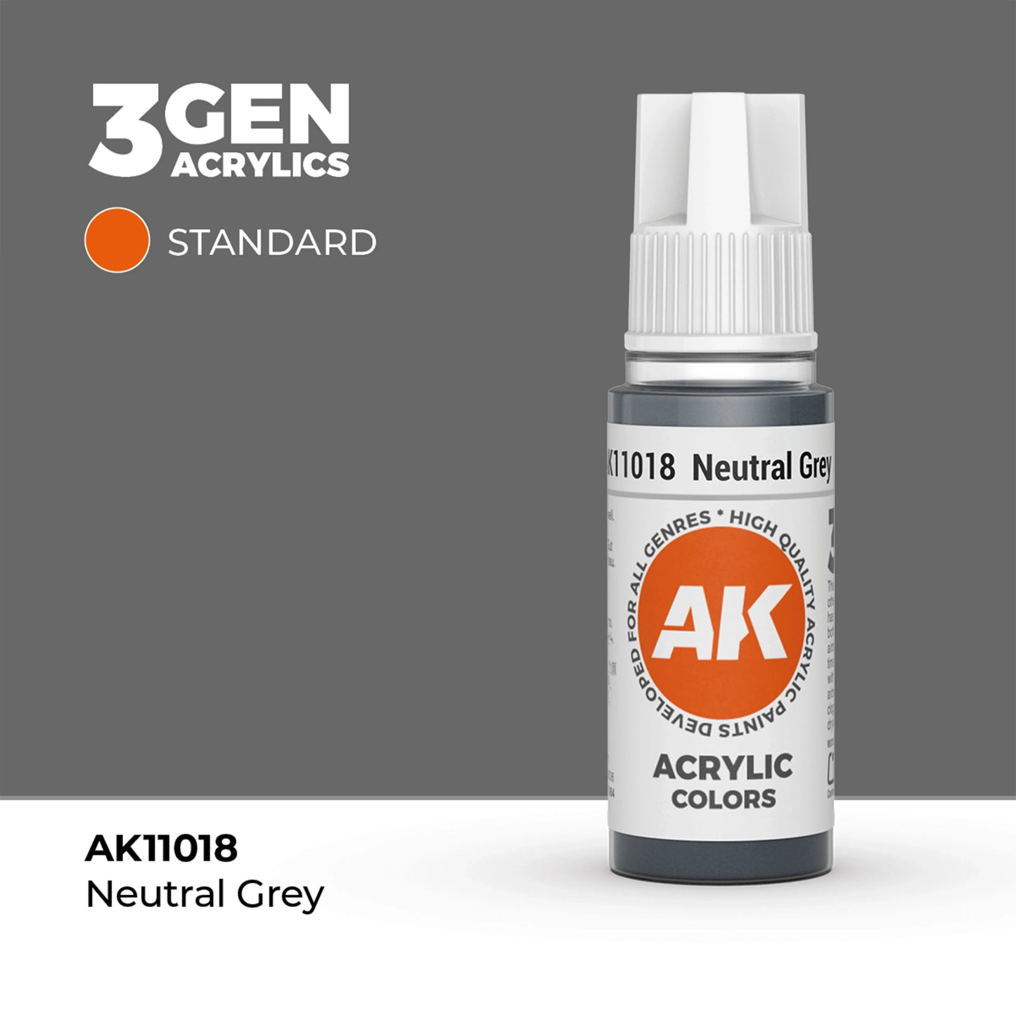 AK Interactive Standard Colors - Neutral Grey (17ml)