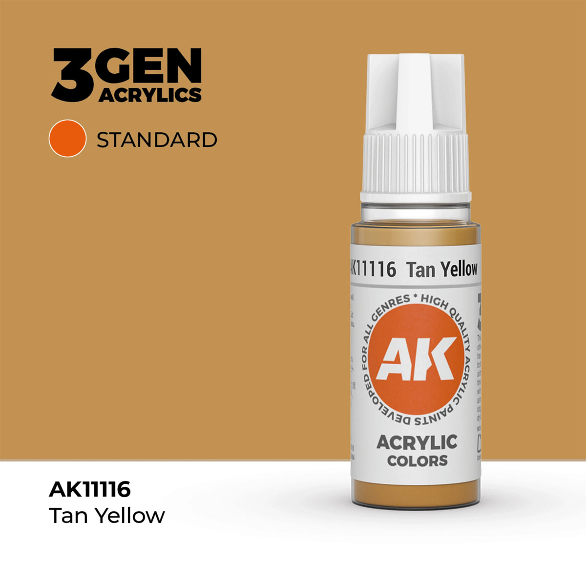 AK Interactive Standard Colors - Tan Yellow (17ml)