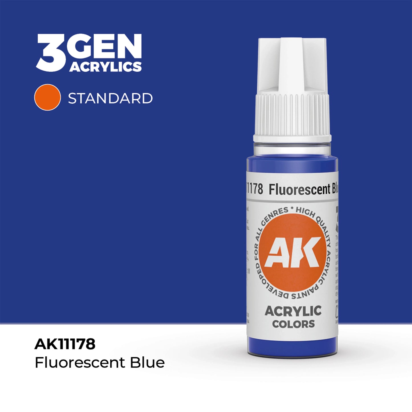 AK Interactive Standard Colors - Fluorescent Blue (17ml)