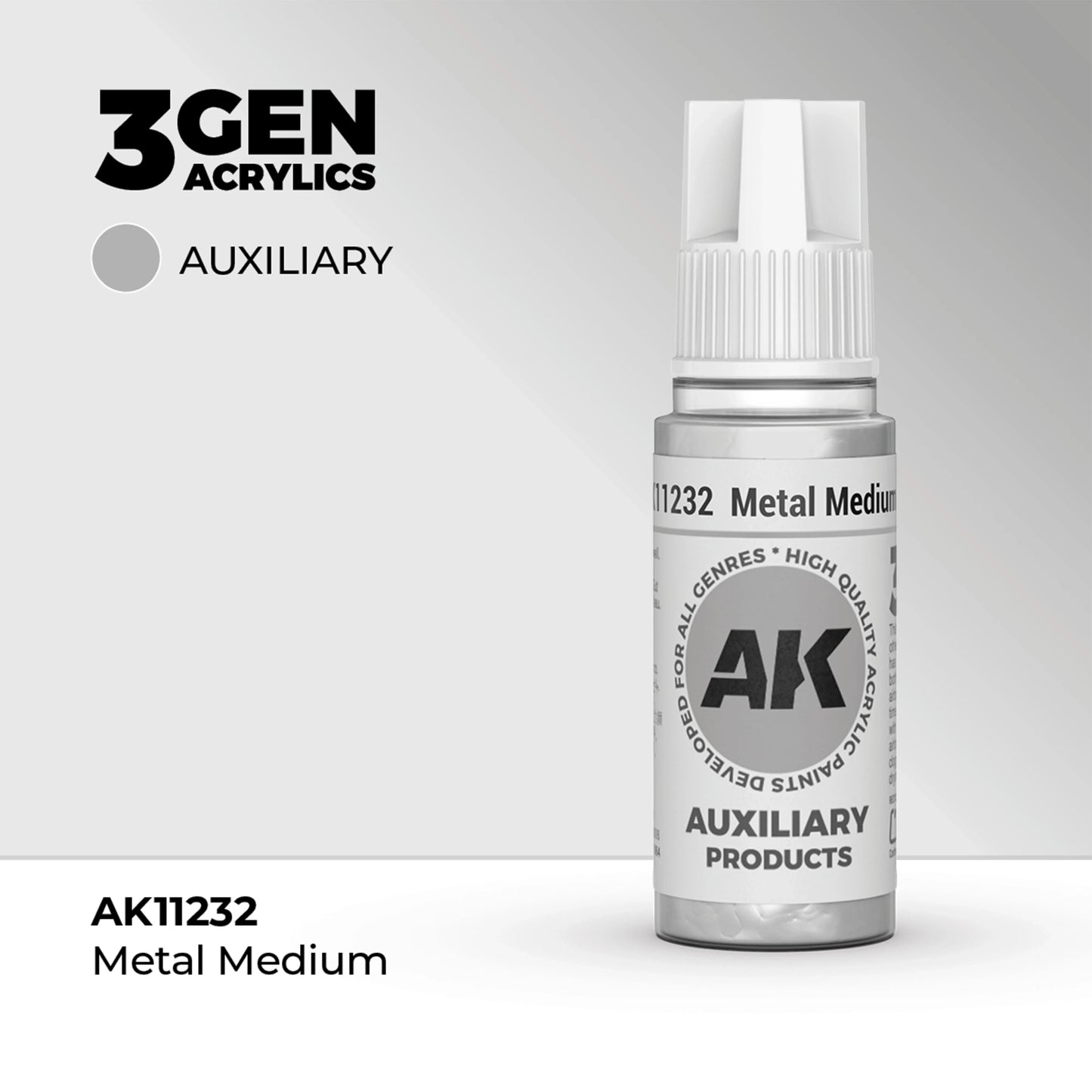 AK Interactive Auxillary - Metal Medium (17ml)