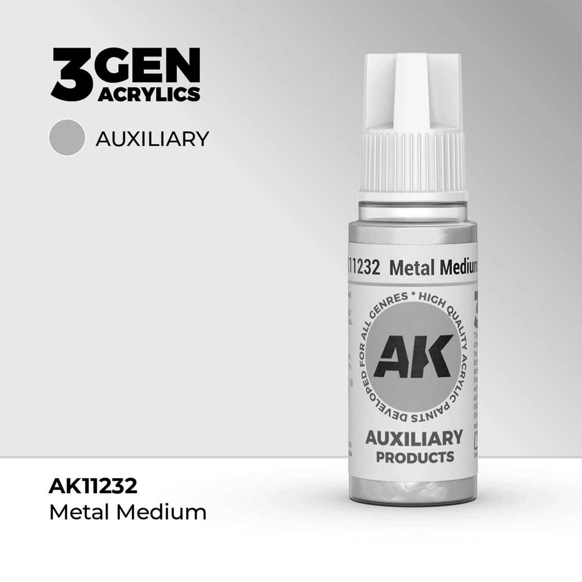 AK Interactive Auxillary - Metal Medium (17ml)