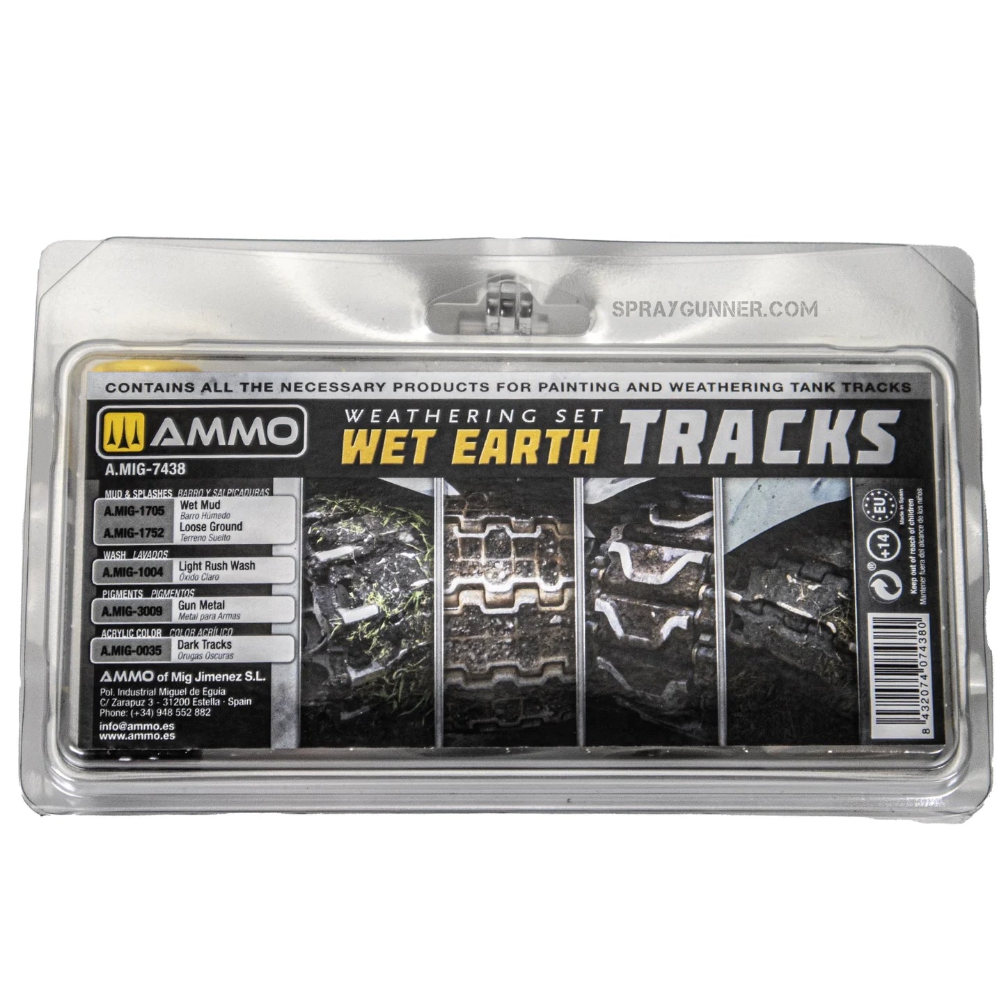 AMMO by MIG Wet Earth Tracks with ATOM paint