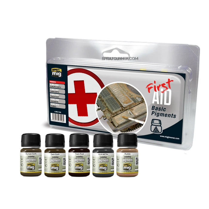AMMO by MIG First Aid Basic Pigment Set