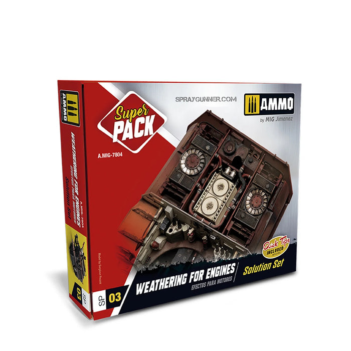AMMO by MIG Weathering Sets Super Pak. Weathering for Engines