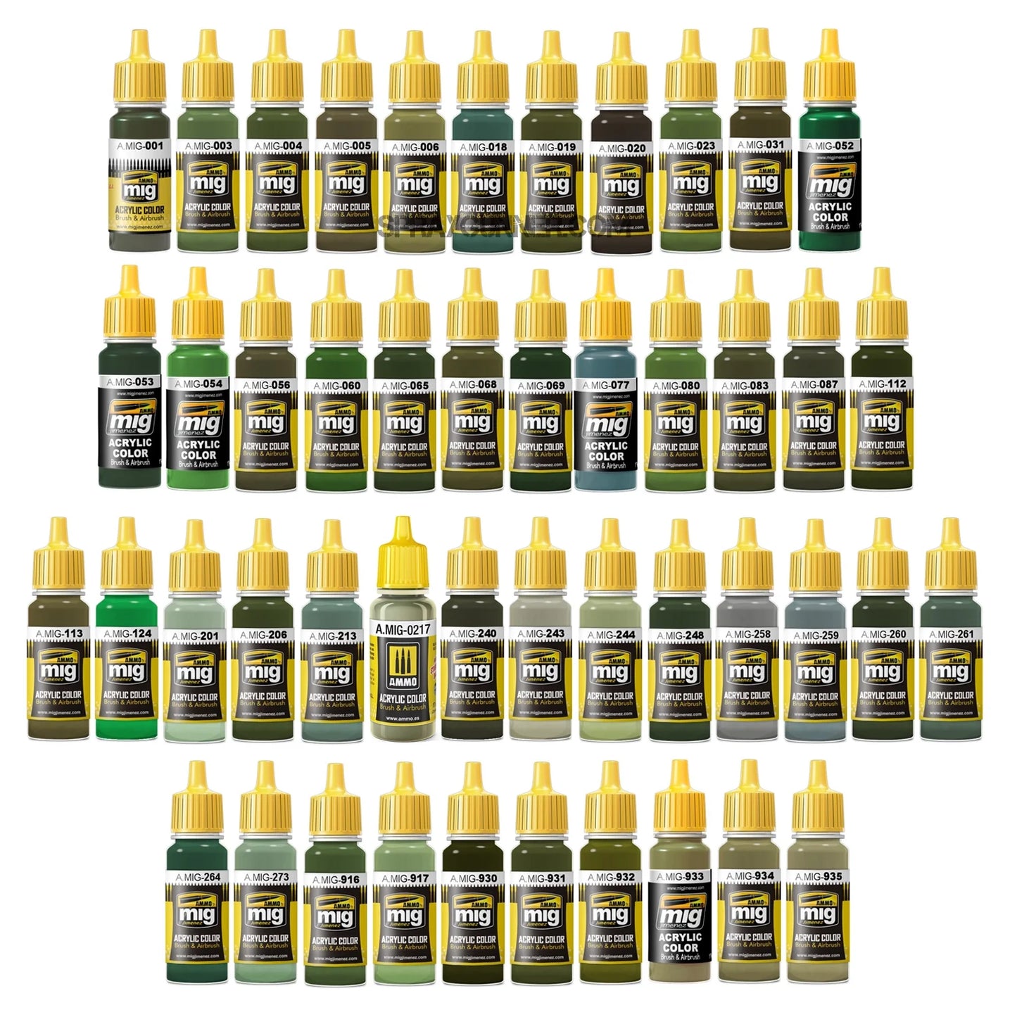 AMMO by MIG Green Collection Paint Set