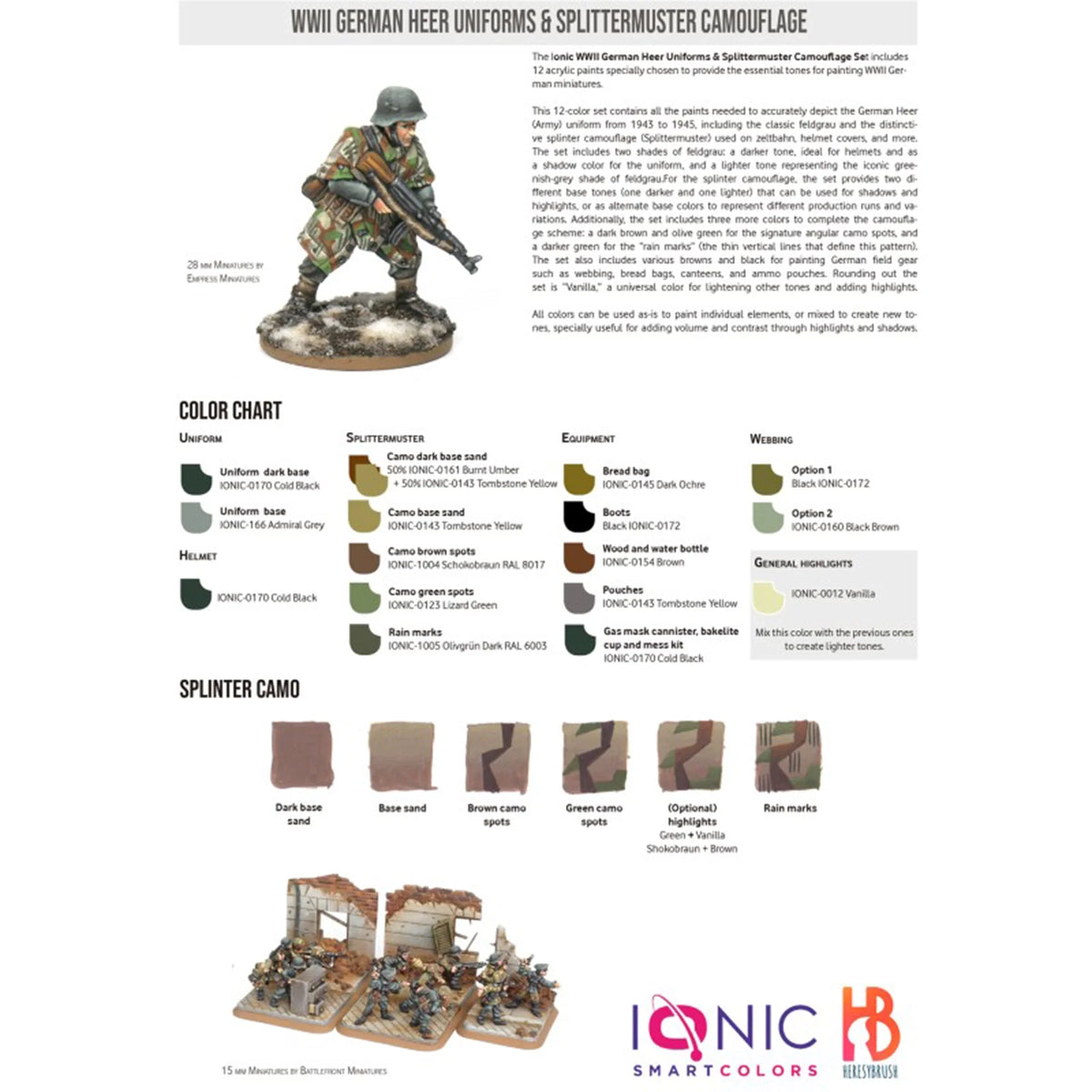 IONIC WWII German Heer Uniforms & Splittermuster Camouflage Set