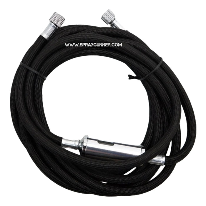 1/8" - 1/8" Braided Air Hose with Built-In Moisture Trap Filter (3m) by NO-NAME Brand