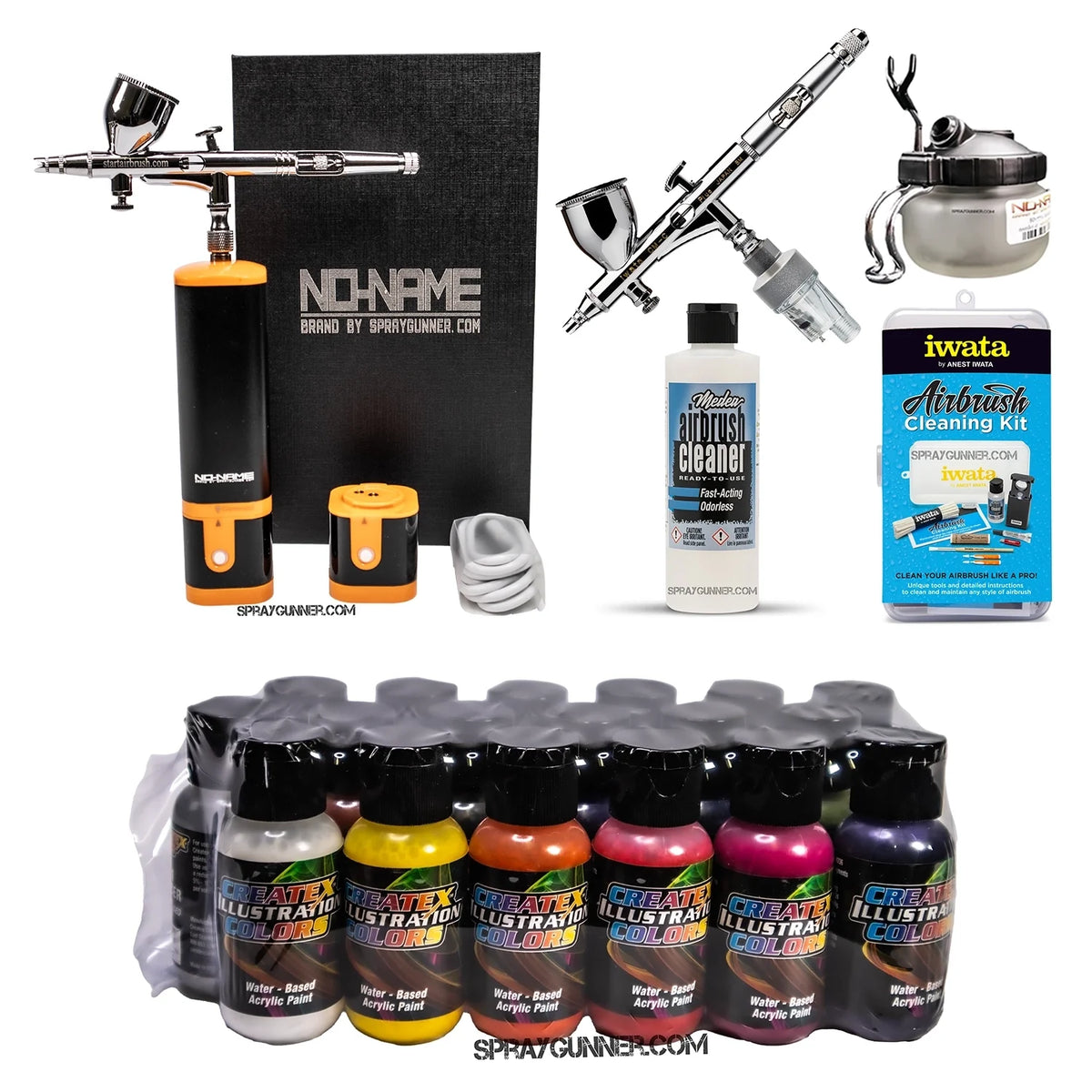 Cordless airbrush battery powered compressor with airbrush kit with Options