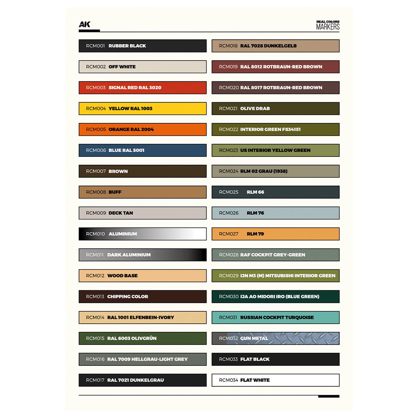 AK Interactive Real Colors Markers - Special Box Set (x34)