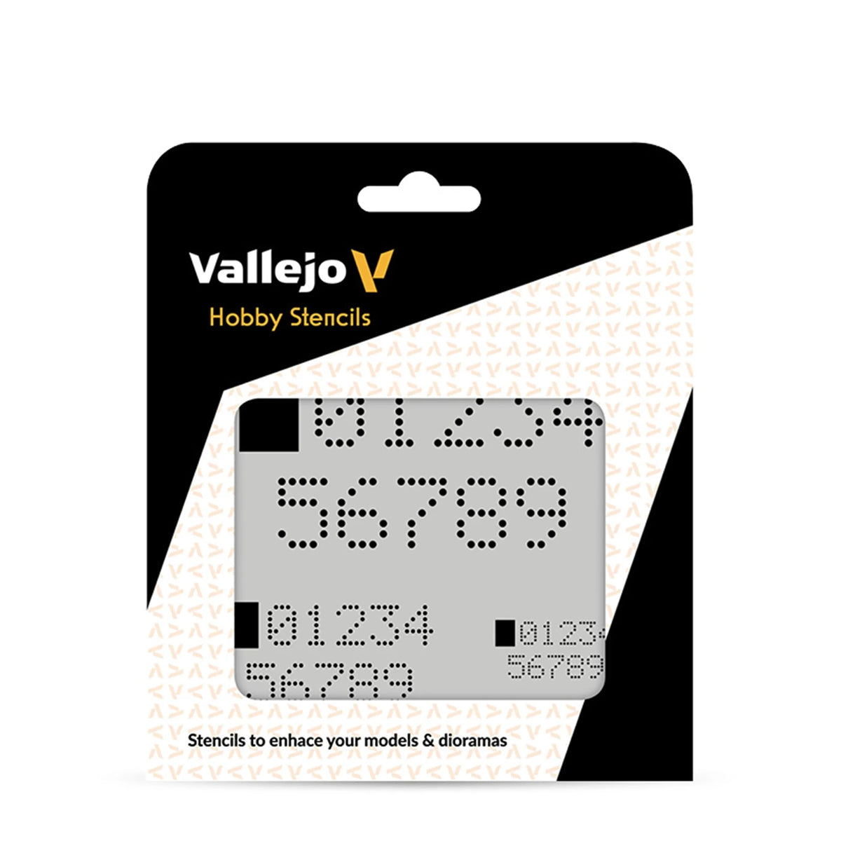 Vallejo Hobby Stencils: Digital Numbers (125x125mm)