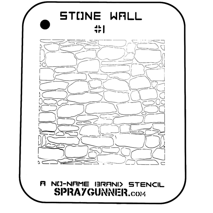 Stone Wall #1 Stencil for airbrushing by NO-NAME Brand