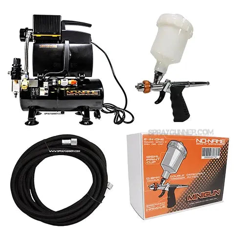 NO-NAME Minigun 0.8mm Airbrush Compressor Bundle | Cool Tooty OS Kit