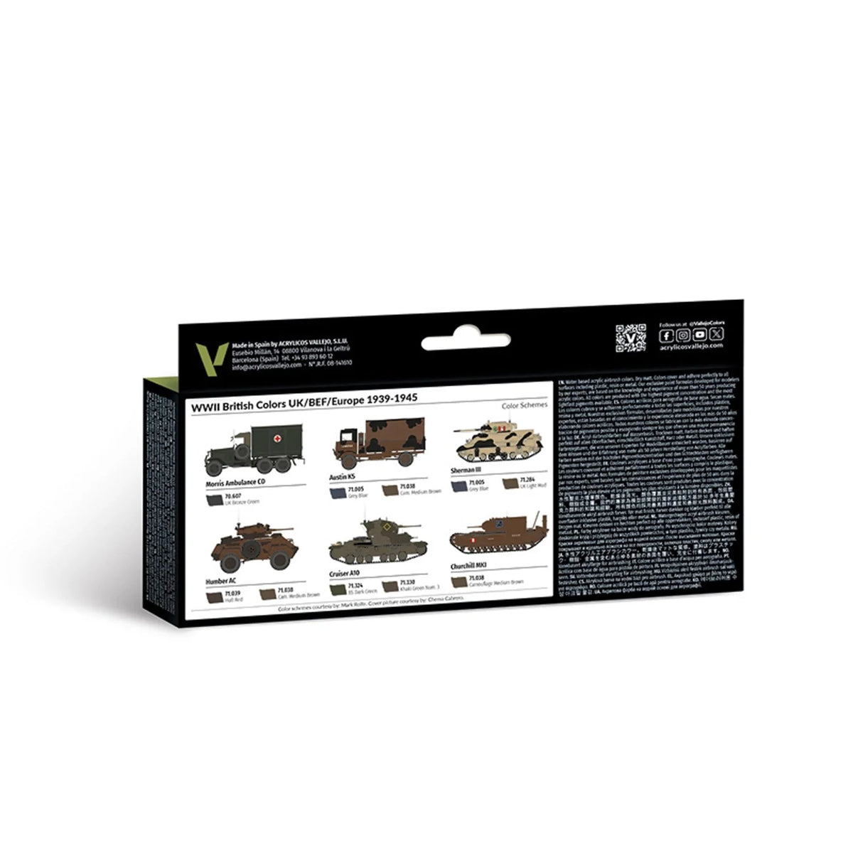 Vallejo Model Air Set: WWII British Colors UK/BEF/Europe 1939-1945