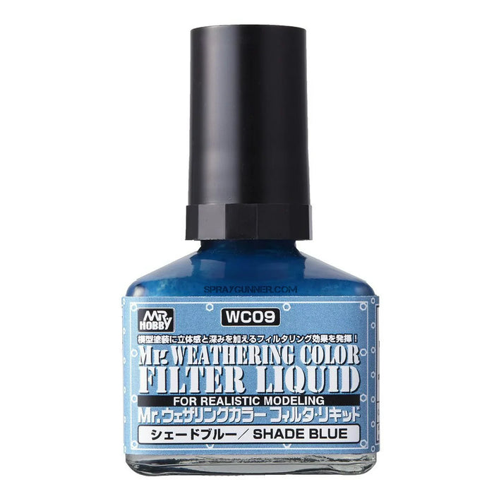 GSI Creos Mr.Weathering Color Model Paint: Filter Liquid Shade Blue