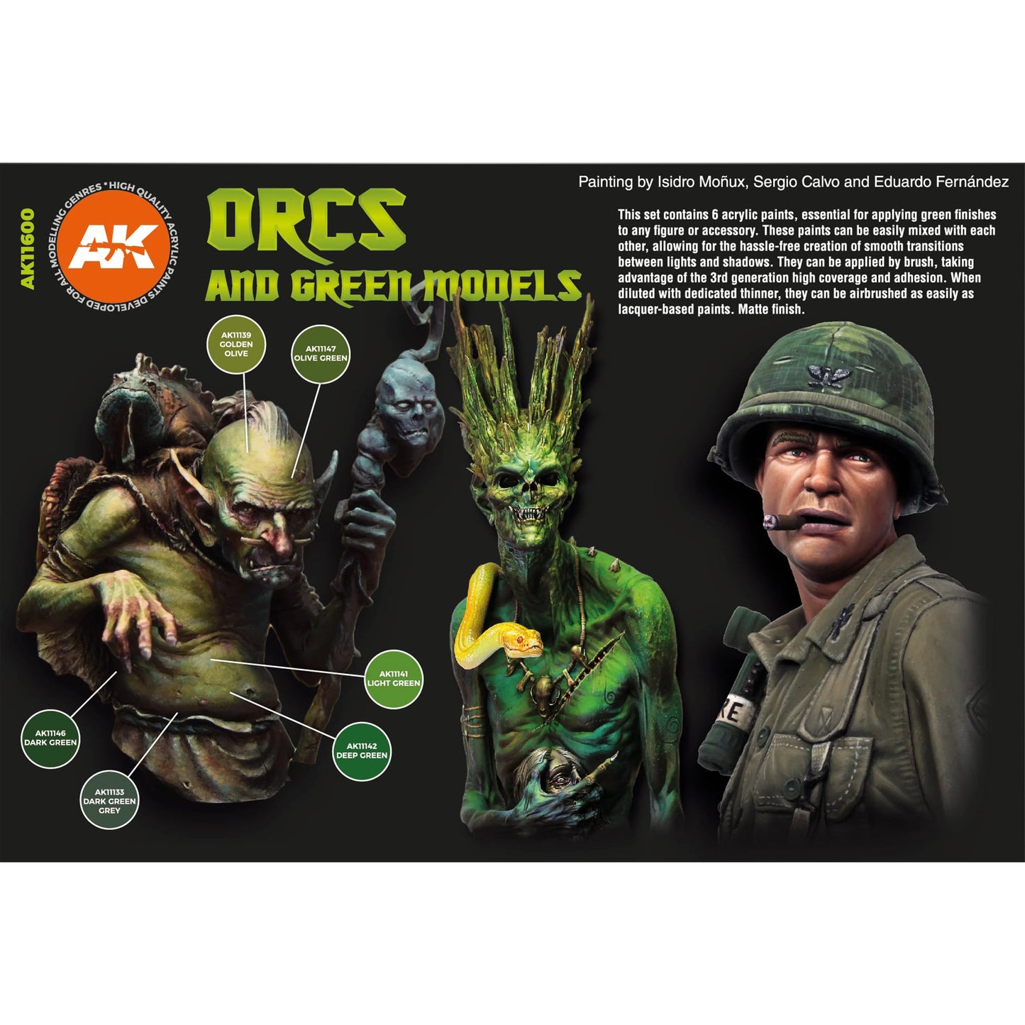AK Interactive Orcs and Green Models Set (x6)