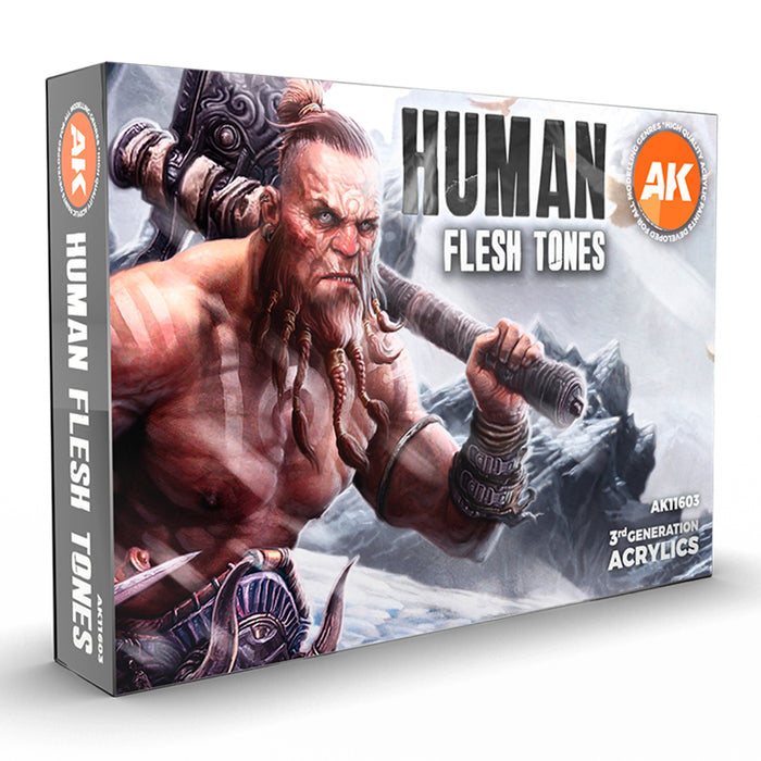 AK Interactive Human Flesh Tones Set (x6)