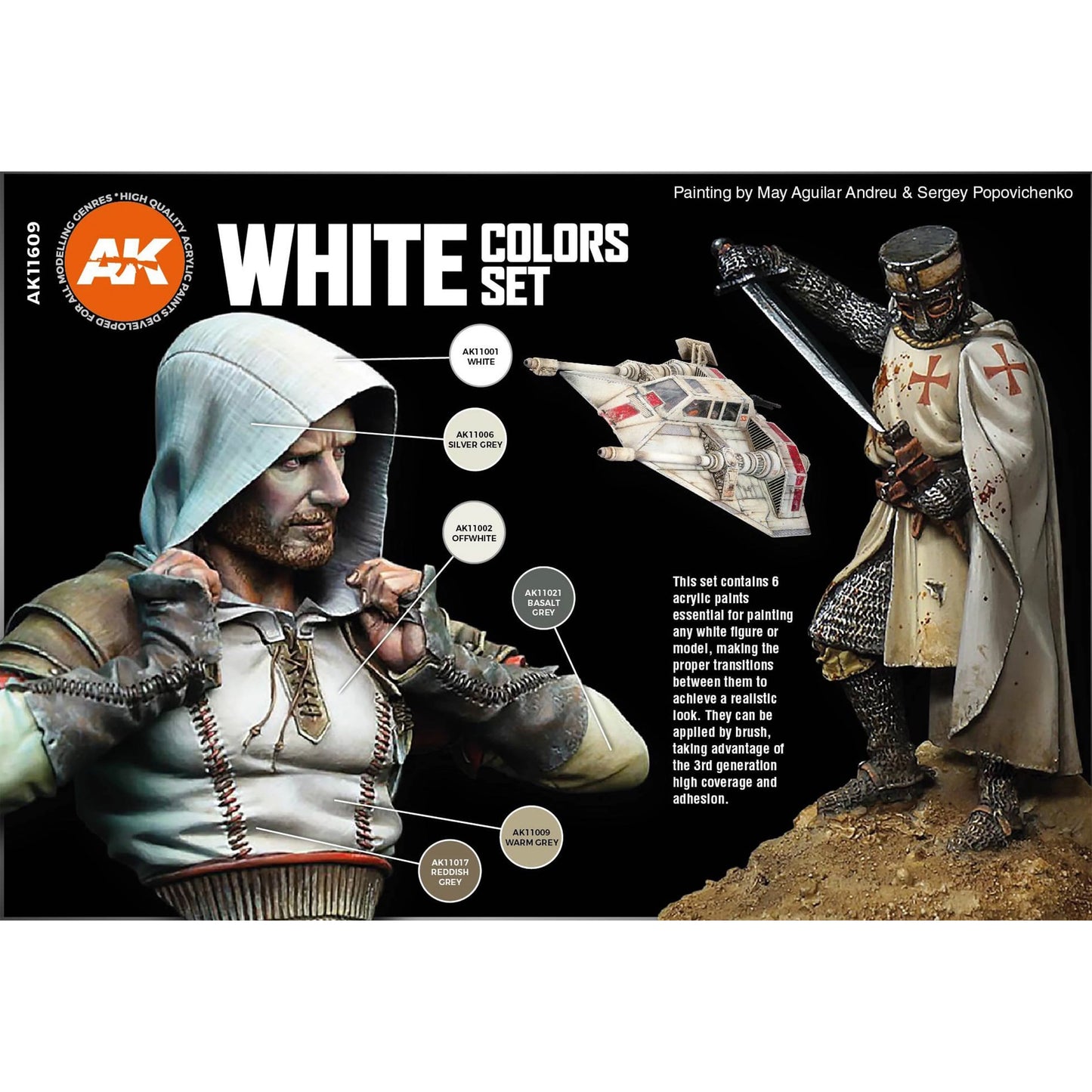 AK Interactive White Colors Set (x6)