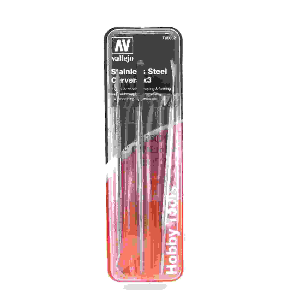 Vallejo Tools Set of 3 Stainless Steel Carvers T02002