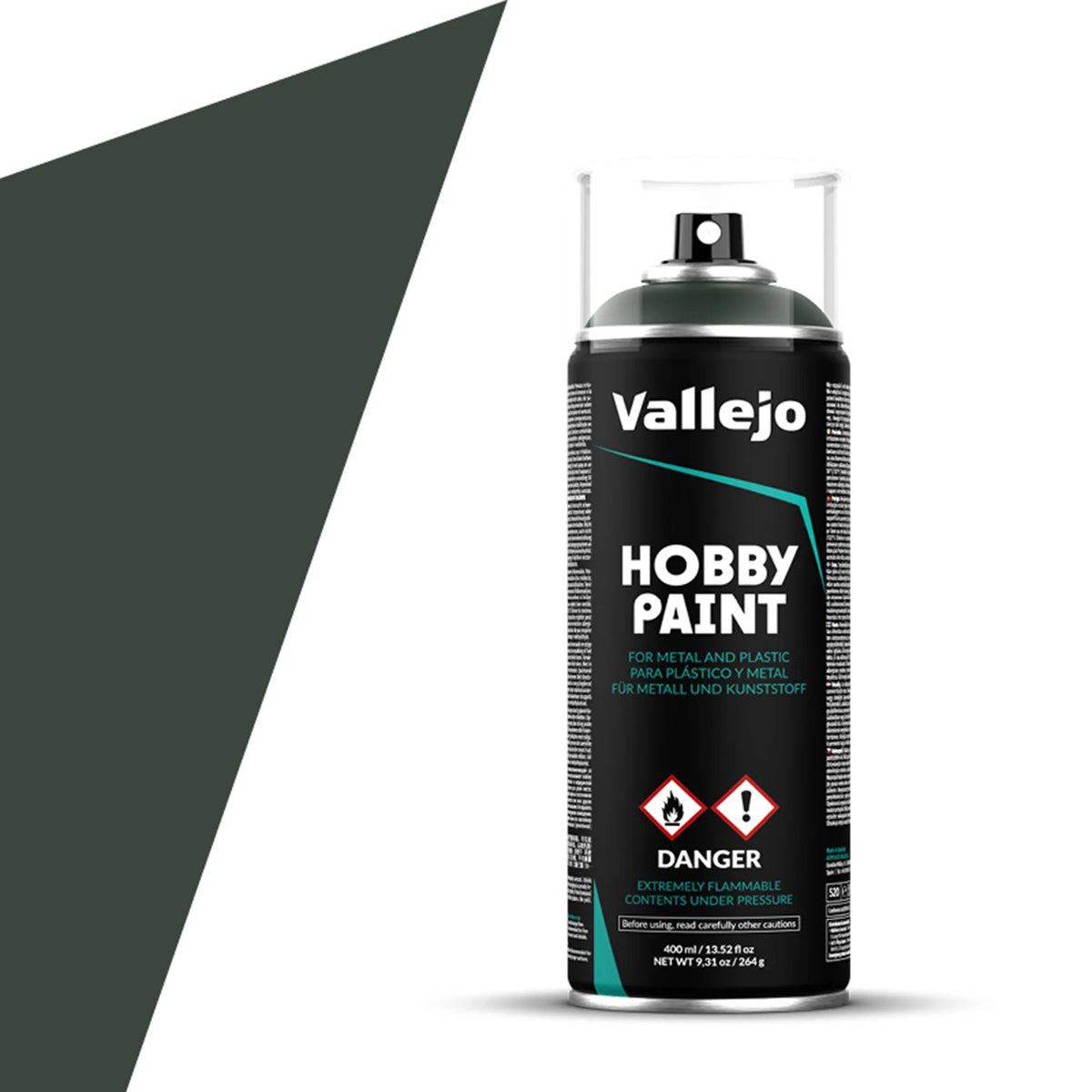 Vallejo Fantasy Color Primer: Dark Green (400ml)