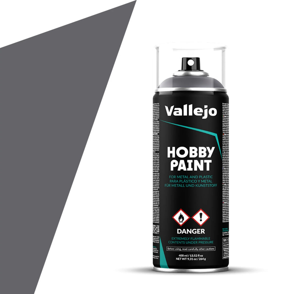 Vallejo Fantasy Color Primer: Gunmetal (400ml)