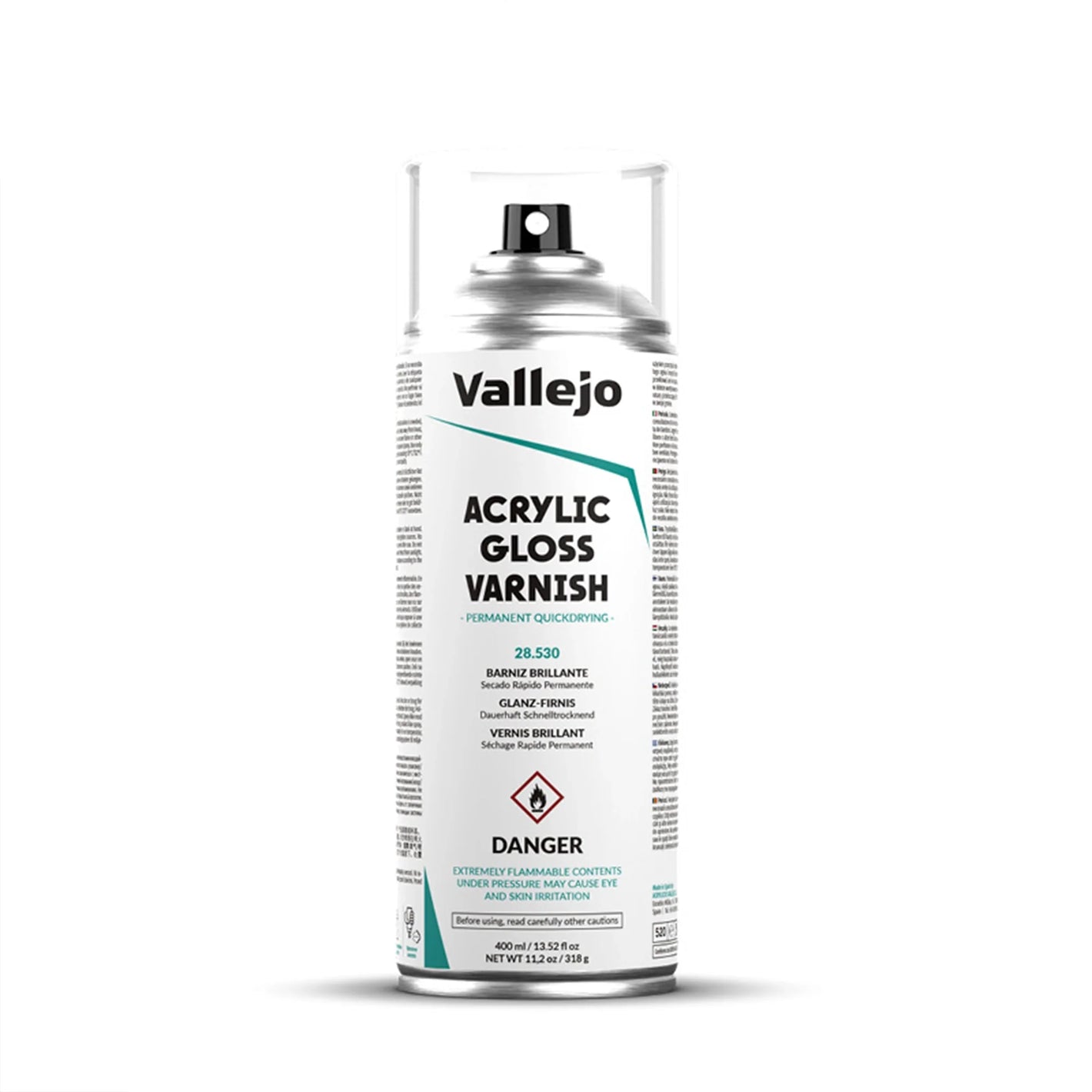 Vallejo Aerosol Varnish: Gloss (400ml)