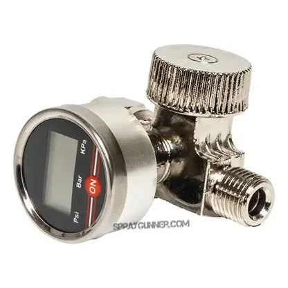 Digital Air Flow Regulator with gauge for 1/4" paint spray gun