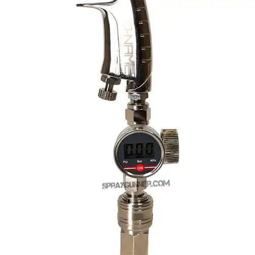 Digital Air Flow Regulator with gauge for 1/4" paint spray gun