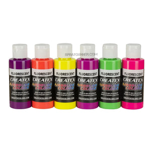 Fluorescent Createx Airbrush Colors Set