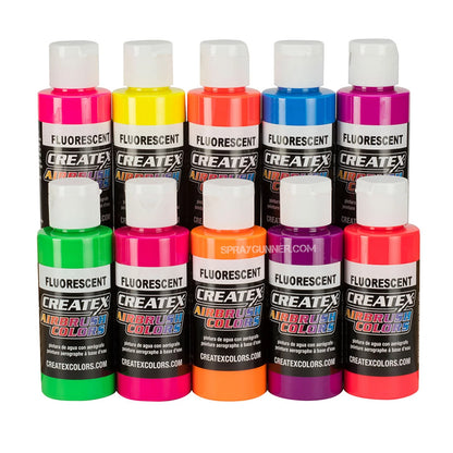 Createx Airbrush Colors Fluorescent set 10 pcs