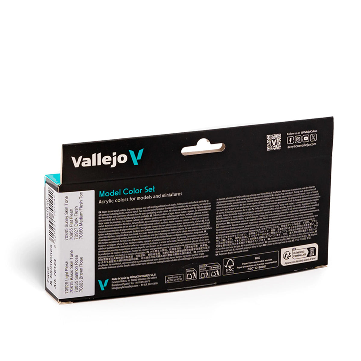 Vallejo Model Color: Face & Skin Tones Set (8 x 18 ml)