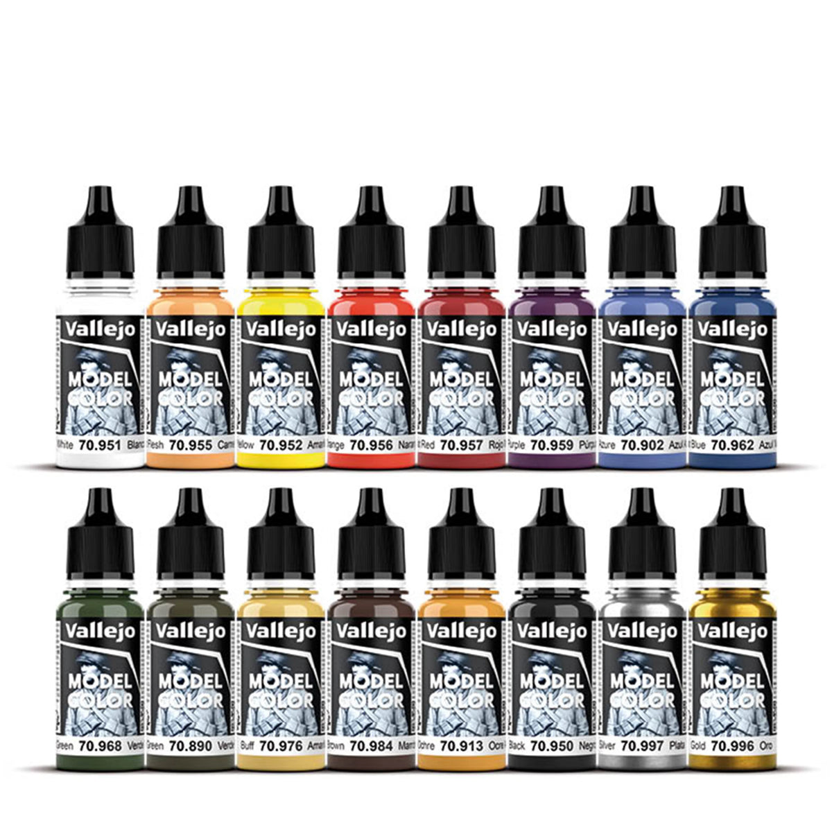 Vallejo Model Color: Basic Colors USA Set (16 x 18ml)