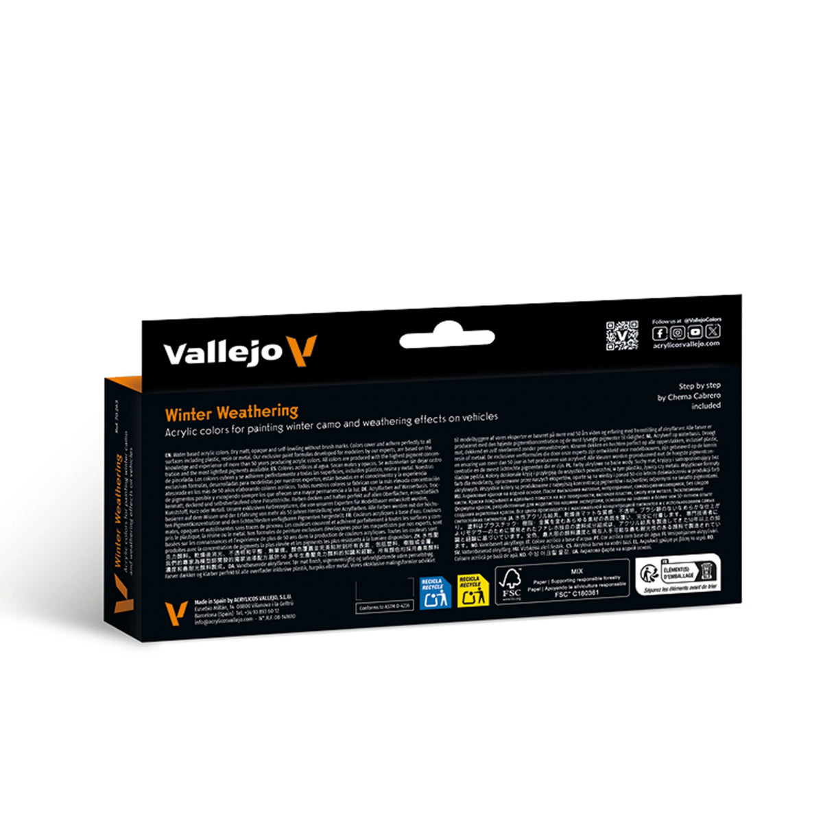 Vallejo Model Color: Winter Weathering Set by Chema Cabrero (8 x 18 ml)