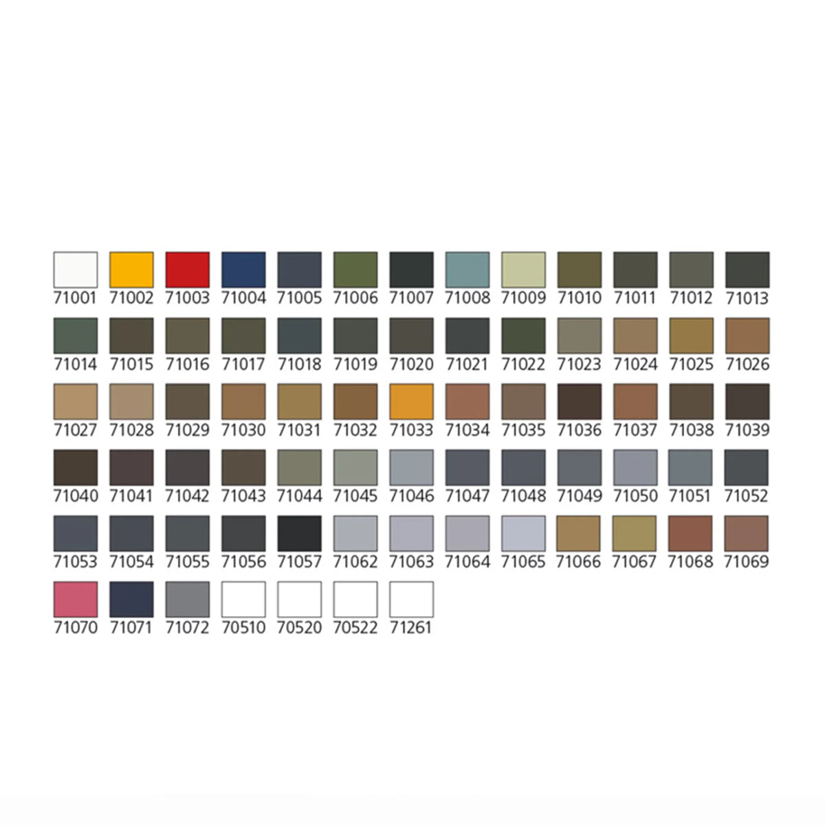 Vallejo AV Color Case: Basic Model Air Color Set (72 ct)