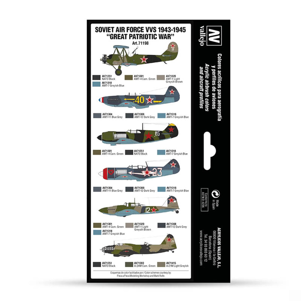 Vallejo Model Air Set: Soviet Air Force VVS 1943 to 1945 “Great Patriotic War”