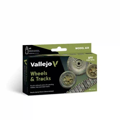 Vallejo Wheels and Tracks Paint Set 71.213