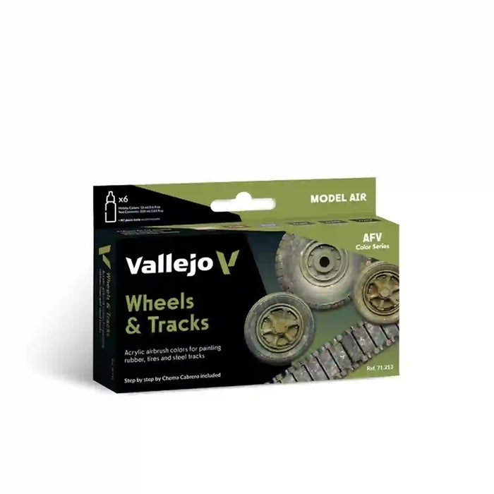 Vallejo Wheels and Tracks Paint Set 71.213
