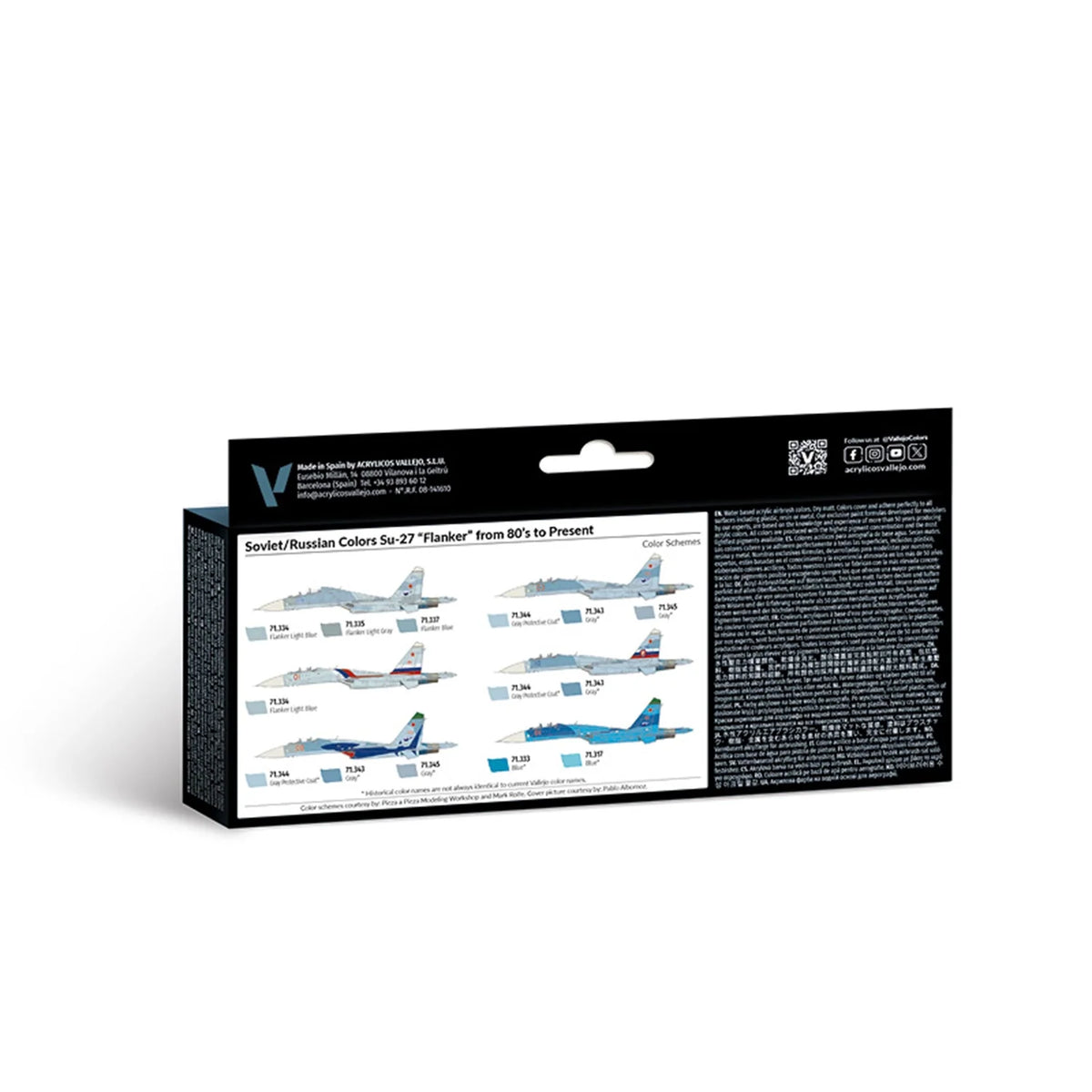Vallejo Model Air Set: Soviet/Russian colors Su-27 “Flanker” from 80’s to present