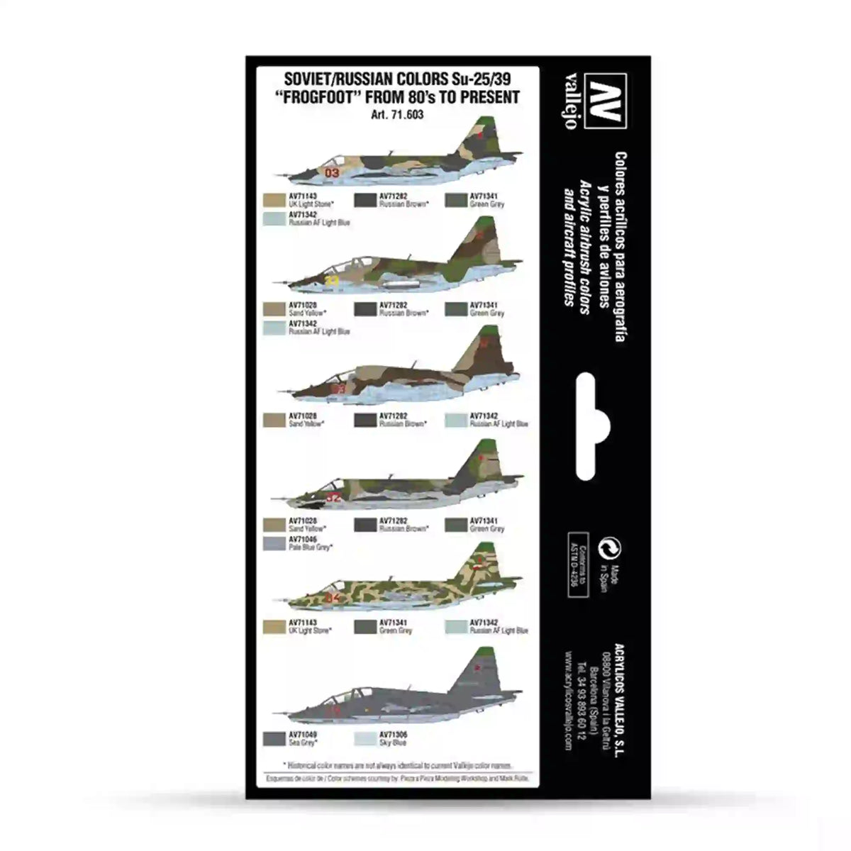 Vallejo 71.603 Su-25/39 Frogfoot Paint Set
