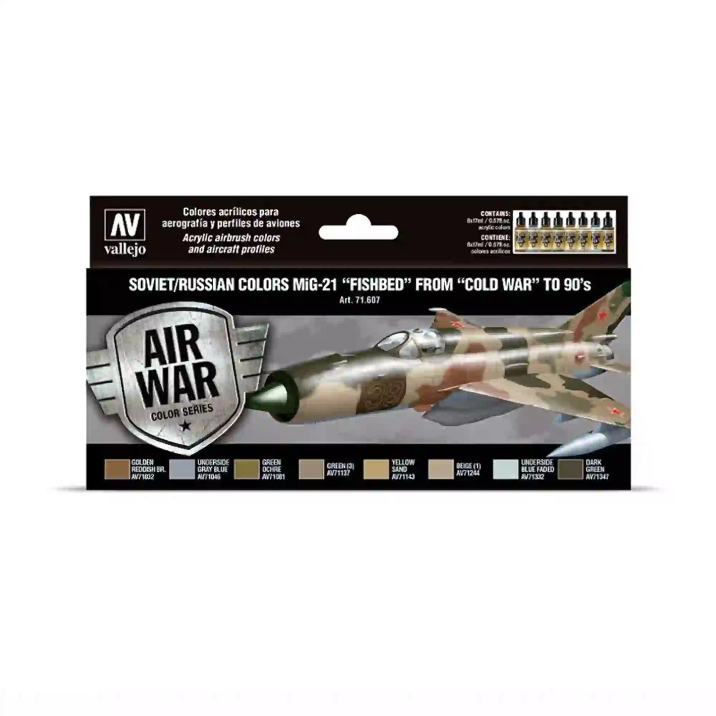 Vallejo MiG-21 Fishbed Paint Set 71.607