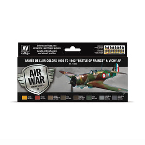 Vallejo Model Air Set: Armée de l’Air colors 1939 to 1942 “Battle of France” & Vichy AF